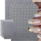 BIRLOZA 7 Blätter 3D Alphabets Nagelsticker Nagelfolie Selbstklebend Buchstaben Aufkleber Nägel Zubehör Nagelaufkleber Klebebuchstaben Aufkleber Selbst Gestalten Letter Letters Nail Art Stickers