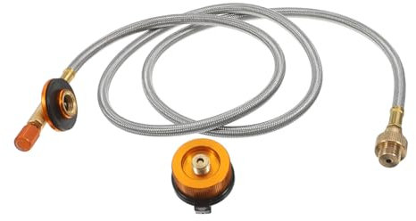IWOWHERO Adaptador Manguera Prolongadora para Recarga Propano Conexión Resistente Camping Compatible Medidor De Presión Recarga Gas para Cocina Exterior