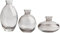 YUEKOPOU Glasvase, Leichtes Luxus-Vasen-Set, hochwertige Retro-Desktop-Glasornamente, französische Heimdekorationsornamente(Grey 3 Piece Set)