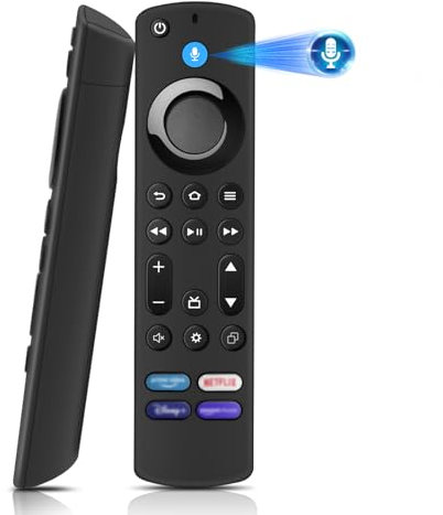 Glitfix Mando a Distancia por Voz (4 Gen) Adecuado para A-MZ Fir TV Stick 2nd Gen y 3rd Gen, Stick Lite, TV Stick 4K & 4K MAX, Fir Cube 2nd Gen y 3 Gen, con Bluetooth y 4 Botones de Atajo