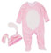 LIFKOME Baby-kostüm-set Mit Ohren Overall Ärmeln 0–3 Monate Hasenohren-kappe Für Partys Fotosessions