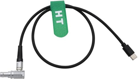HangTon Stromkabel für DJI RS 4, RS 3 Pro, RS2 Gimbal auf Tilta Nucleus M Motor, kabelloser Fokus, USB-Typ-C-Gimbal auf 7-polig, rechtwinklig, 50 cm