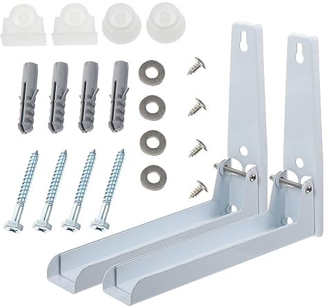ULTECHNOVO soporte para horno microondas respiradero imanes marco microondas rejilla microondas escuadras para estanterias rejilla para horno de pared rejilla de horno plegable acero carbono