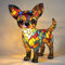 HVZUYY Katzenlampe, Nachtlicht Katze und Hund, LED Katzenlampe Mosaik/Yorkshire Terrier/Chihuahua Lampe USB, Wohndekor füt Schlafzimmerbeleuchtung für Katzen- und Hundeliebhaber (Chihuahua B)