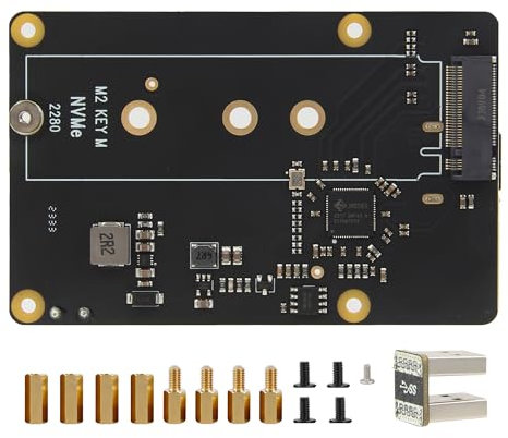 Geekworm X872 V2.0 USB 3.0 to M.2 NVMe SSD Storage Expansion Board for Raspberry Pi 4 Model B (Not Include Pi 4 and SSD)
