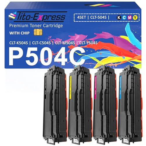 CLT-P504C CLT-504S Multipack Kompatibel für Toner Samsung C1860FW Xpress C1860FW C1810W CLX-4195FN CLX-4195FW CLP-415NW CLT-K504S CLT-Y504S CLT-C504S CLT-M504S Schwarz Cyan Gelb Magenta 4er-Pack