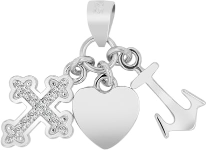Akzent Anhänger für Damen in 925 Silber, 100% Wasserfest & Hautverträglich