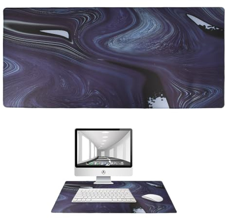 Nivofu Tappetino Mouse Gaming XXL 900x400mm - Tappeto Scrivania Grande Antiscivolo e Impermeabile, Mouse Pad con Bordi Cuciti, Superficie Liscia per PC, Laptop e Ufficio, Lavabile