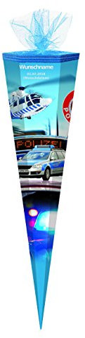Schultüte mit Gravur / Zuckertüte / 85cm / eckig / Polizei