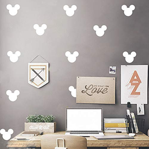 Wandaufkleber aus PVC, Motiv Mickey Maus, Vinyl, leicht entfernbar, für Kinderzimmer mit Tiermotiv, 24 Stück