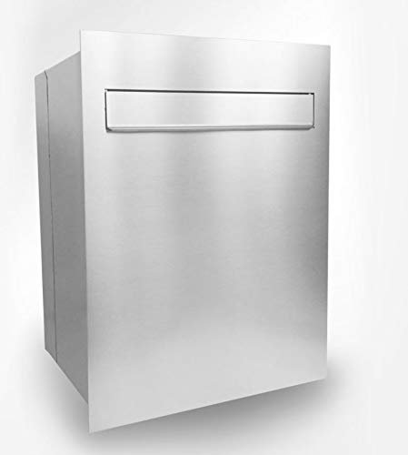 Mauerdurchwurf Briefkasten Edelstahl V2A einbau Mauerstärke ab 19 bis 25,5cm