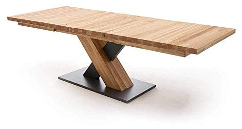 Beauty.Scouts Esstisch CUZCO Tisch Säulenfuss ausziehbar versch. Farben 180(270) x78x100cm Küchentisch Esszimmertisch Küche Esszimmer Holztisch Massivholz Größe Wildeiche