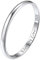 Silvora 925 Silber Damen Frauen Bandring mit Eigenem Namen 2mm breit Stapelbarer Schmaler Ring Konvexer Ring Dünne Vorsteckring Memoire Hochzeitsring in Silber Ringgröße 59.5(19)