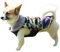 JoyDaog Wendbarer Hundemantel für große Hunde mit Fleece-Kragen, wasserdicht, warme Hundejacke für den kalten Winter, Grün, Camouflage, Größe XXL