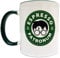 Mean Muggin Espresso Patronum Potter Themed 11oz Ceramic Mug/Cup - Green Inside & Handle - Harry P - Giftable Foam Box Protection