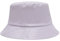 ZLYC Unisex Fashion Bucket Hat PU-Leder Regenhut wasserdicht Fischerhüte(Lila)