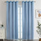 Nyescasa Verdunklungs Vorhänge Kinderzimmer Vorhang Doppellagige Gardienen mit Höhlen Sterne mit Voile Ösenschal für Wohnzimmer Schlafzimmer Mädchen Dekoschal 2er Set 214x132cm(H×B) Blau