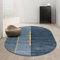 Wohnzimmer Teppich Großer Oval Teppiche Modisches und Schlichtes Blau, Wohnzimmer/Schlafzimmer/Arbeitszimmer/Couchtisch Oval 110x180cm