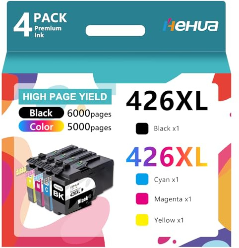 hehua LC426XL Patronen Kompatible für Brother LC426XL Druckerpatronen LC426 | Kompatible für Brother MFC-J4340DW MFC-J4335DW MFC-J4540DW MFC-J4340DWE EcoPro Drucker (Schwarz,Cyan, Magenta,Gelb,4-er Pack)