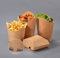 50 Pz Contenitori in Carta per Patatine Fritte 16oz Contenitori per Snack in Carta Kraft Tazze per Patatine Fritte per Feste e Dolci Cialda Torta Sfoglia Gelato(Colore pergamena)
