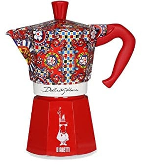 Cafeti�re italienne Bialetti Moka Express 0005329 6 Tasses D et G Rouge