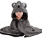 BBXWANG Babyhandtuch mit Kapuze, süßes Baby-Badetuch für Neugeborene, Säuglinge, Kleinkinder, Babyhandtücher mit Kapuze für Mädchen und Jungen (Gray Koala)