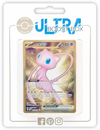 Mew ex 205/165 Geheimer Gold - Myboost X Écarlate et Violet 3.5-151 Box mit 10 französisch Pokémon-Karten
