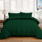Emerald Green Duvet Cover Double Size Pintuck Quilt Cover Pinch Pleat Bedding Duvet Cover Soft Microfiber Duvet Cover with Zipper Closure (3 Pieces, 200x200cm)