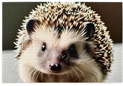Niedliche Igel-Puzzles, 1000 Teile, pädagogische intellektuelle Holzpuzzles, lustige Puzzles, Stressabbau-Puzzles