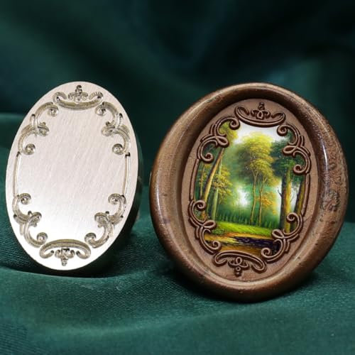 1Stück Siegelstempel Kopf 1Stück Abnehmbar Holz Handgriff,3D Geprägt Rechteck Wachsstempel Weinlese Textur Messing Kopf Wachssiegel Stempel Siegel Siegelwachs Stempel Für Umschlag Hochzeit (F13)