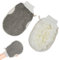 Futuhada Gant Exfoliant Corps, Éponge Douche en Luffa, 2 en 1, Éponge Luffa, Gommage Corps, Peaux Mortes, Beige