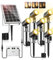 CLY Spot Solaire Extérieur Blanc Chaud, Projecteur Exterieur Solaire 2 Modes Dynamiques 3 Luminosité Lampe Solaire Exterieur Jardin 6000mAh Eclairage Exterieur Solaire P66 pour Chemin Cour Allé 6 EN 1