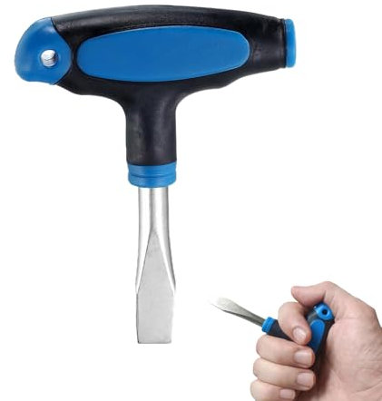 JISRKP Flat Head Screwdriver, 1 Pcs, 9mm, T Handle, Easy to Use, Ergonomic Handle, for Slotted Screws on Quick Release Tripod Monopods