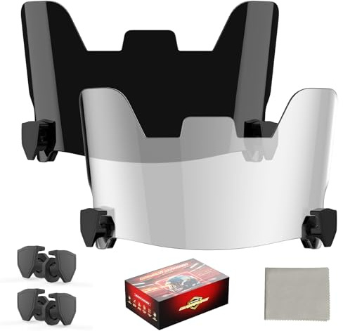 KUBQLIG Football Helmet Visors, Clear and Tinted, 1 or 2 Pack