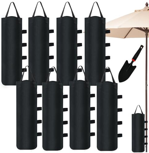 HuaMuDM Pavillon Gewichte,8 Stück Sandsäcke zum Beschweren,Pavillon Sandsäcke Mit Kellen,Gewichte für Pavillon,Sandsack Beschwerung 800D Oxford Stoff,Sandsack Beschwerung für Pavillon Zelt Garten
