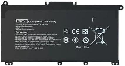 Batterie d'ordinateur Portable HT03XL L11119-855 Compatible avec HP Pavilion 15-DA, 15-DB, 15-DW, 15-CS, 15-DY, 17-by, 17-CA, 14-CE, 14-CF, 14-DF, 14-DQ, 14-DK