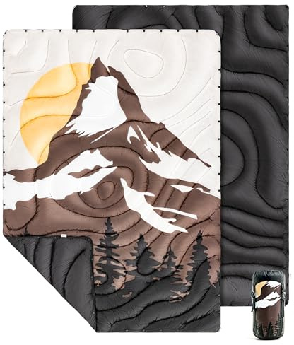 OneTigris Camping Decke Outdoor, Reisedecke Ultraleicht warm, Decke wasserabweisend für Reisen, Wandern, Picknick (195 * 140 cm)