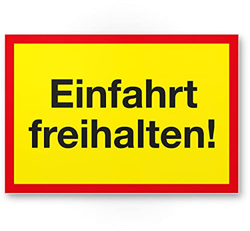 Komma Security Einfahrt Freihalten Schild Ein- Ausfahrt Tag Nacht freihalten - abschleppen Hinweisschild Einfahrt - auch gegenüber Parken verboten - Parkverbot Halteverbot