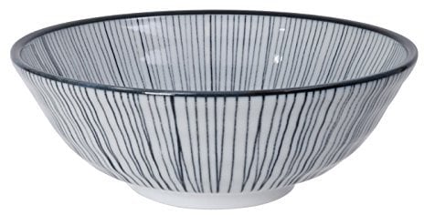 TOKYO design studio SOBA Schüssel Nippon Black Linien 21 x 7.8 cm 1.1L