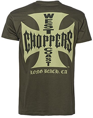 West Coast Choppers OG Classic Men's Short-Sleeved T-Shirt Black, Regular/Regular Fit, Khaki, L
