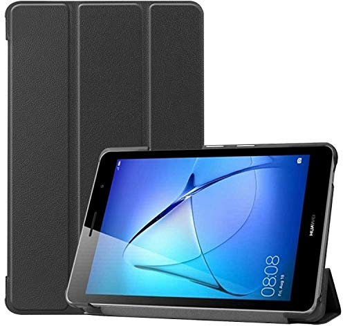 Lobwerk - Custodia per Huawei MatePad T8 da 8,0 Pollici, con Funzione di Supporto e spegnimento Automatico, Colore: Nero