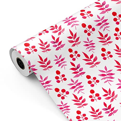 Rouleau de papier cadeau, grand rouleau 62 cm x 100 m • FLEURS Aquarelle • Idéal pour : Magasins Entreprises Emballages cadeaux Anniversaires Baby Showers Mariages Décoration [FP Fiesta Paper]