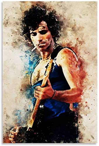 GPEIHANG Leinwand Malerei Bild Keith Richards Musikposter für Raumdekoration Poster Wandkunst Bilder Und Drucke 23.6x35.4(60x90cm) Kein Rahmen