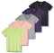 5 Pack: Womens V Neck T-Shirt Ladies Yoga Top Athletic Tees Active Wear Gym Workout Zumba Exercise Running Essentials Quick Dry Fit Dri Fit Moisture Wicking Basic Clothes - Set 11, L