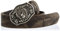 MGM Unisex Trachtengürtel mit Hirsch Gürtel, Grau-Altsilber, 115