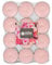 ﻿Müller Teelichter Duftkerzen – Englischer Rosenduft – 39 × 15 mm – Brenndauer 4 Stunden – Teelichter aus rosa Wachs – 24 Stück
