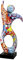 Casablanca Deko Figur Skulptur Tänzer XL - Moderne Kunst Dekoration aus Kunstharz - Street Art Design - Mehrfarbig Höhe 36,5 cm