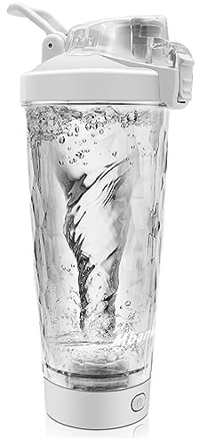 MBANKO Elektrische Shaker-Flasche, elektrische Mixerflaschen, Shaker-Flaschen für Proteinmischungen, wiederaufladbare Protein-Shaker-Flasche für Protein-Shakes, Proteinpulver, BAP-frei, 680 ml,