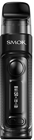 Smok RPM C Kit | Original SMOK RPM C Pod Kit Eingebaute 1650mAh Batterie mit 4ml Leere RPM C Pod Patrone Fit RPM 2 Coil Spule DL MTL Elektronische Zigarette Kein Nikotin (Transparent Schwarz)