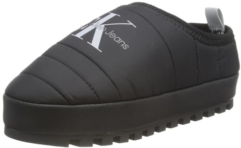 Calvin Klein Jeans Damen Slipper Home Slipper Ny Ml Fad Warm, Mehrfarbig (Black/Bright White), 37 EU